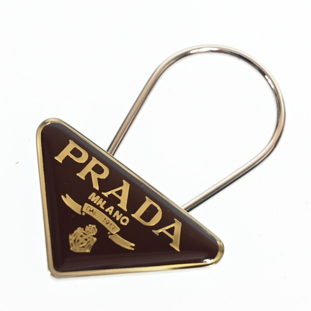 Auth Prada Key Chain Brown #259313P17B